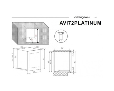 Двухзонный винный шкаф Avintage AVI72PLATINUM