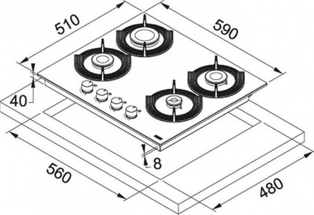 Варочная поверхность Franke FHMF 604 4G C OY