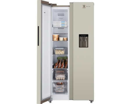 Отдельностоящий холодильник с инвертором и подачей воды Weissgauff WSBS 600 Be NoFrost Inverter Water Dispenser