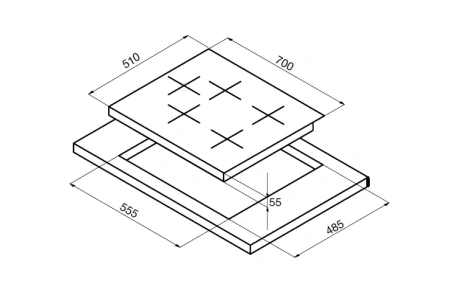 Варочная поверхность KORTING hg 795 ctx