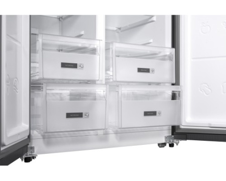 Отдельностоящий холодильник с инвертором Weissgauff WSBS 600 BeG NoFrost Inverter