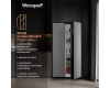 Отдельностоящий холодильник с инвертором Weissgauff WSBS 600 NoFrost Inverter Bru Steel Glass