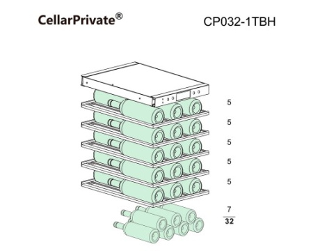 Винный шкаф Cellar Private CP032-1TBH