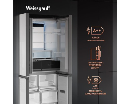 Отдельностоящий холодильник с инвертором Weissgauff WCD 450 WgNF Built-in