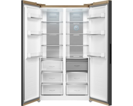 Отдельностоящий холодильник с инвертором Weissgauff WSBS 1036 Inverter NoFrost Premium Champagne Glass