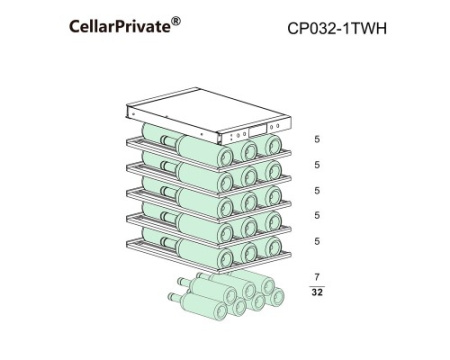 Винный шкаф Cellar Private CP032-1TWH