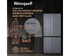 Отдельностоящий холодильник с инвертором Weissgauff WCD 590 Nofrost Inverter Premium EcoFresh Dark Grey Glass