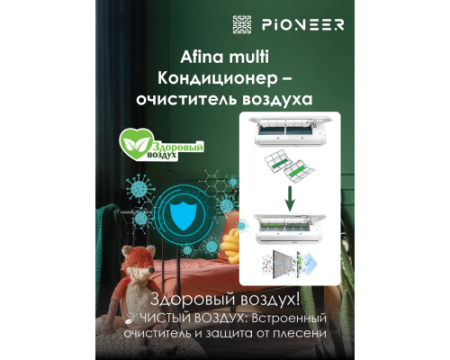 Настенный внутренний блок мульти сплит-системы Pioneer Afina Multi KFRI35FW