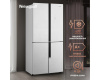 Отдельностоящий холодильник с инвертором Weissgauff WCD 450 White Rock Glass NoFrost Inverter