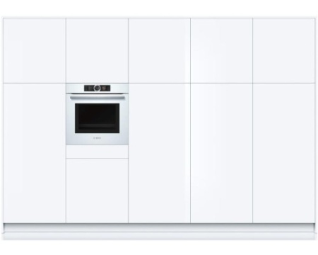 Духовой шкаф с микроволнами и паром Bosch HNG6764W6