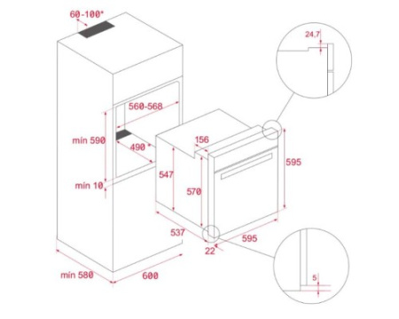 Духовой шкаф Teka HLB 8300 Black glass