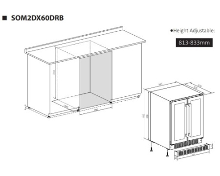 Винный шкаф Temptech Sommelier SOM2DX60DRB