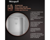 Отдельностоящий холодильник с инвертором Weissgauff WCD 510 Built-in Inverter NoFrost Champagne Glass