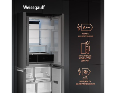 Отдельностоящий холодильник с инвертором Weissgauff WCD 450 XNF Built-in