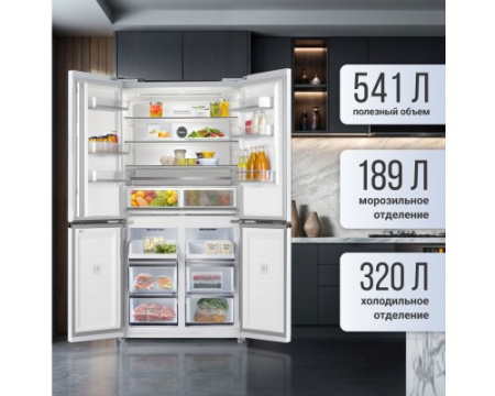 Многокамерный холодильник Tesler RCD-547BI SPARKLING WHITE