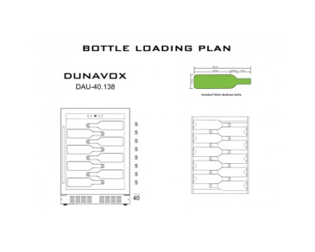 Винный шкаф Dunavox DAU-40.138B