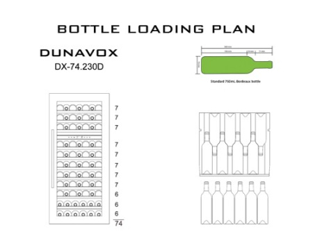 Винный шкаф Dunavox DX-74.230DB