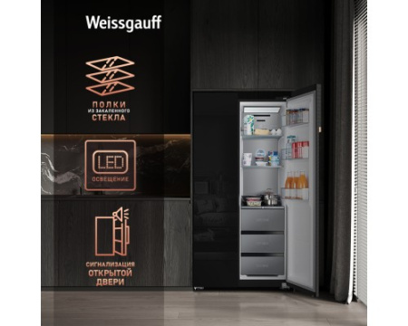 Отдельностоящий холодильник с инвертором Weissgauff WSBS 590 BG NoFrost Inverter Premium
