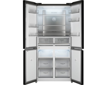 Отдельностоящий холодильник с инвертором Weissgauff WCD 510 Built-in Inverter NoFrost Black Glass