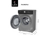 Стиральная машина с инвертором и паром LEX LWM06010GRTHID slim
