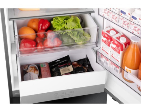 Отдельностоящий холодильник Weissgauff WFD 450 Total NoFrost Inverter Dark Grey Built-in