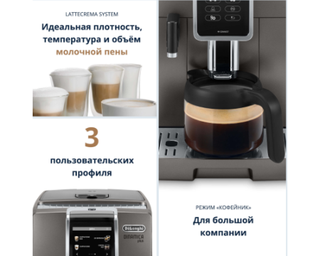 Кофемашина DeLonghi ECAM370.95.T EX:4