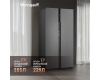 Отдельностоящий холодильник с инвертором Weissgauff WSBS 600 NoFrost Inverter Bru Steel Glass