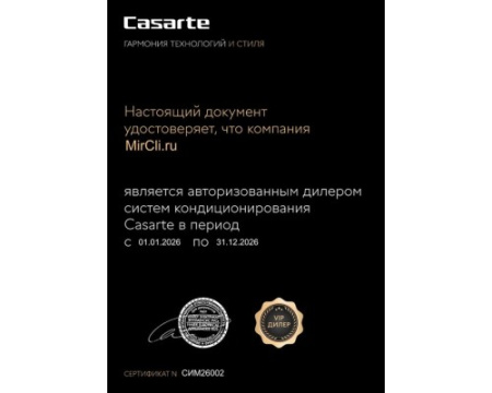 Канальный внутренний блок мульти сплит-системы Casarte CAS35ADM1/R3-W
