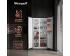 Отдельностоящий холодильник с инвертором Weissgauff WSBS 600 NoFrost Inverter Bru Steel Glass