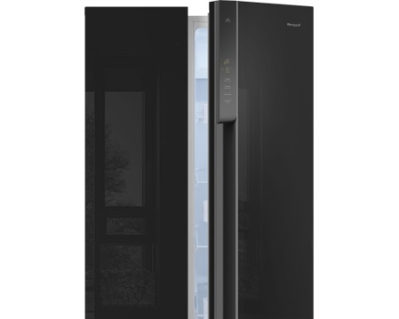 Отдельностоящий холодильник с инвертором Weissgauff WSBS 500 Inverter NoFrost Black Glass