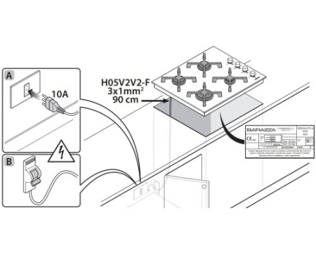 Газовая варочная панель Barazza 1PSP95