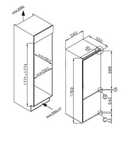 Холодильник MAUNFELD MBF17754NFWHGR LUX