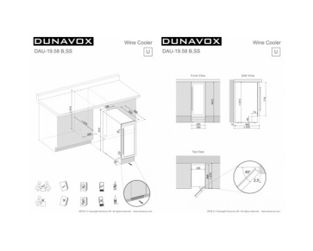 Винный шкаф Dunavox DAU-19.58B
