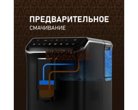 Кофемашина Weissgauff WCM-325 Black Automatic Touch Cappuccino