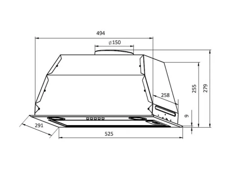 Вытяжка HOLBERG Bin 600W