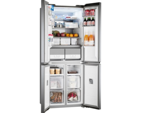 Отдельностоящий холодильник с инвертором Weissgauff WCD 480 Total NoFrost Inverter Silk Inox Built-in