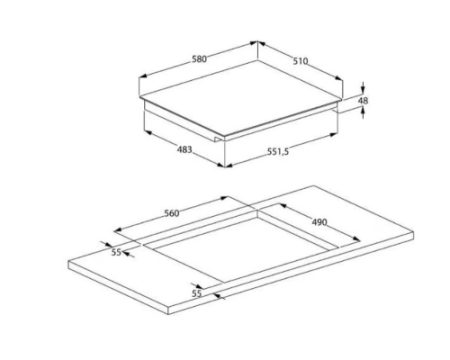 Встраиваемая электрическая панель Beko HIC64403T