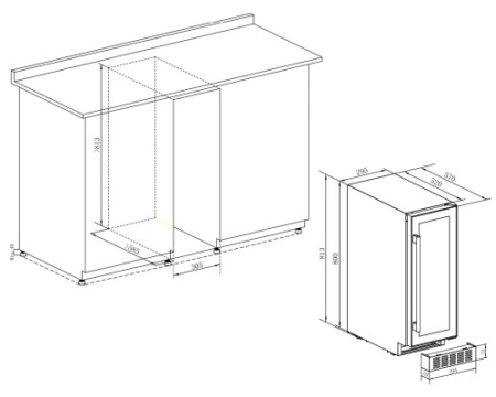 Винный шкаф Temptech Sommelier SOMX30DRB-24