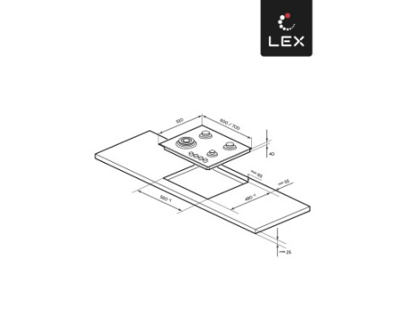 Варочная панель газовая LEX GVG 643A BBL
