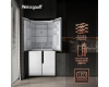 Отдельностоящий холодильник с инвертором Weissgauff WCD 450 White Rock Glass NoFrost Inverter