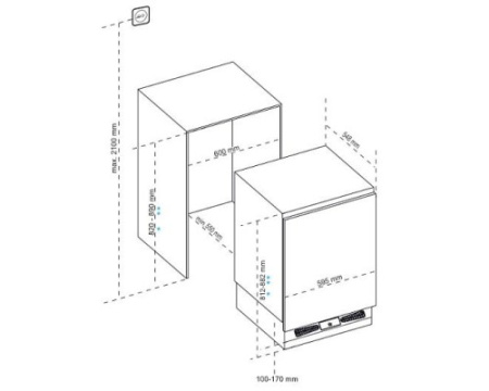 Встраиваемый морозильник Korting KSI 8189 F