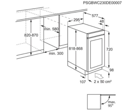 Встраиваемый винный шкаф AEG AWUS018B7B