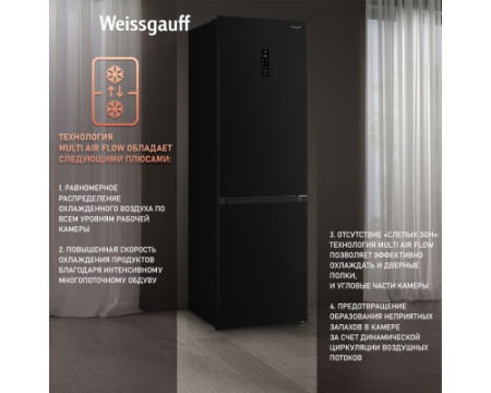 Отдельностоящий холодильник с инвертором Weissgauff WRK 2000 XBNF DC Inverter