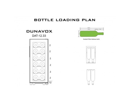 Винный шкаф Dunavox DAT-12.33C