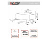 Встраиваемая вытяжка EX-1075 white glass