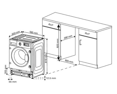 Встраиваемая стиральная машина Indesit IWBI 7290 VW