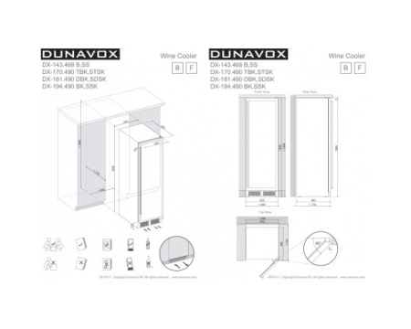 Винный шкаф Dunavox DX-181.490DMBK