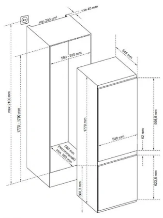 Холодильник DE DIETRICH DRC1775EN