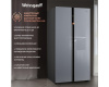 Отдельностоящий холодильник с инвертором Weissgauff WSBS 590 NoFrost Inverter Premium Dark Grey Glass