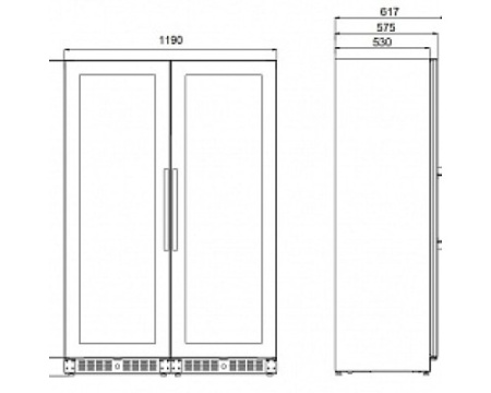 Винный шкаф Dometic E115FG Double Blue